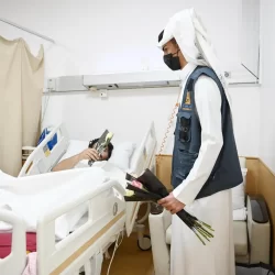 جمعية ” ارتقاء ” الصحية تعايد المرضى المنومين بمستشفى أضم العام وتشاركهم فرحة العيد