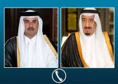 خادم الحرمين الشريفين يتلقى اتصالاً هاتفياً من أمير دولة قطر