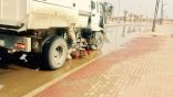 بلدية بيش تنفذ خطة الطوارئ لمواجهة الحالة المطرية