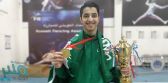 لاعب أخضر المبارزة إبراهيم الهديب يحقق ميدالية ذهبية في الجولة الآسيوية بالكويت