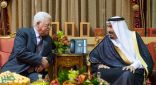 خادم الحرمين الشريفين يستقبل رئيس دولة فلسطين