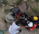 طيران الأمن ينقذ رجلا بعد سقوطه من أحد المرتفعات الجبلية بالطائف