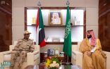 ولي العهد يلتقي نائب رئيس المجلس الانتقالي السوداني