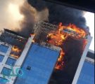 بالفيديو.. حريق هائل في مبنى النيابة العامة بالمنطقة الشرقية