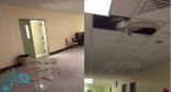 بالفيديو.. انهيار سقف الكلية العلمية للبنات بسبب الأمطار في حفر الباطن
