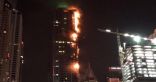 نشوب حريق كبير ببرج الشعلة في دبي