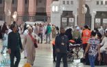 شاهد.. هطول أمطار على الحرم النبوي الشريف