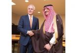 ولي العهد يبحث مع رئيس وزراء أستراليا المواضيع المشتركة