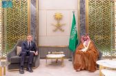 سمو ولي العهد يجتمع مع وزير الخارجية الأمريكي