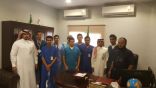 طلاب كلية العلوم الصحية بجامعة الملك سعود بجدة في غرفة عمليات الهلال الاحمر
