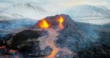 هدوء الثوران البركاني جنوب غربي ريكيافيك بآيسلندا
