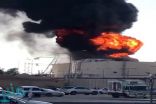 بالفيديو.. لحظة اندلاع حريق هائل في محطة كهرباء بحي النفل شمال الرياض.. و”الشركة” توضح