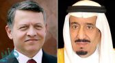 الملك سلمان يتلقى برقية عزاء من ملك الأردن باستشهاد مدنيين بجازان