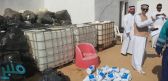 بالصور: أمانة جدة تتلف 797 كرتوناً لعبوات نظافة مقلدة بموقع عشوائي جنوب المحافظة