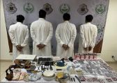 شرطة محافظة تربة تقبض على (4) أشخاص لترويجهم مواد مخدرة