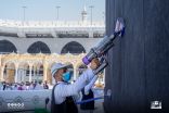 شؤون الحرمين : تدشين مكينة شفط ذكية لتنظيف وتطهير ثوب الكعبة المشرفة