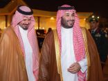 سمو ولي العهد يغادر المدينة المنورة وفي مقدمة مودعيه سمو أمير منطقة المدينة المنورة وسمو نائبه