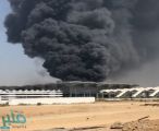 حريق بمحطة قطار الحرمين بسليمانية جدة – فيديو