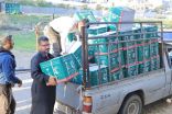 مركز الملك سلمان للإغاثة يوزع سلالًا غذائية في منطقة خربة العدس بمدينة رفح بقطاع غزة