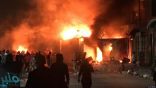 متظاهرون عراقيون يحرقون قنصلية إيران بالنجف
