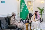 الأمير عبدالرحمن بن عبدالله يستقبل قائد قوة حفر الباطن