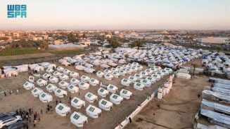 مركز الملك سلمان للإغاثة يُقيم مخيمًا جديدًا لإيواء الأسر التي فقدت مُعيلها في قطاع غزة