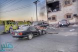 إصابة عاملين في حريق سكن عمال بجدة
