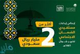 إيداع  2 مليار ريال معاشات ضمانية وبدل غلاء معيشة لمستفيدي الضمان الاجتماعي لشهر شوال