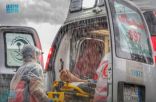 فرق الهلال الأحمر تباشر 142 بلاغًا إسعافيًا تزامناً مع أمطار مكة