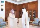 أمير قطر يستقبل الأمير تركي بن محمد بن فهد