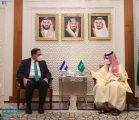 الأمير فيصل بن فرحان يستقبل وزير خارجية هندوراس