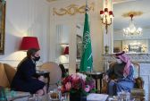 الأمير فيصل بن فرحان يلتقي مساعدة وزير الخارجية الأمريكي لشؤون الشرق الأوسط