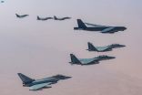 6 مقاتلات سعودية ترافق القاذفة الأمريكية «بي-52» أثناء عبورها أجواء المملكة