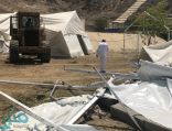 أمانة العاصمة المقدسة تُزيل مخيمات مُخالفة في عرفات