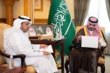 الأمير بدر بن سلطان يستقبل الرئيس التنفيذي لشركة المياه الوطنية