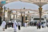 مظلات المسجد النبوي تُسهم في تهيئة أجواء معتدلة للمصلين والزوار