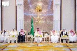 نيابة عن خادم الحرمين الشريفين.. سمو ولي العهد يستقبل في الديوان الملكي بقصر منى المهنئين بعيد الأضحى المبارك