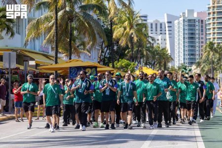 مسيرة جماهيرية في ميامي دعمًا للأخضر قبل مواجهة الأوروغواي في كأس العالم 2026