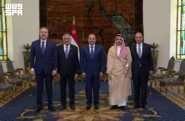 الرئيس المصري يستقبل سمو وزير الخارجية ووزراء خارجية المجموعة الرباعية