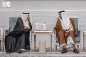 سمو الأمير منصور بن متعب ينقل تعازي القيادة لأمير دولة قطر في وفاة الشيخ حمد بن خليفة آل ثاني رحمه الله