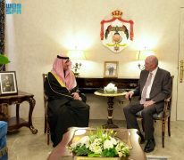 سمو الأمير منصور بن خالد يلتقي رئيس مجلس الأعيان الأردني