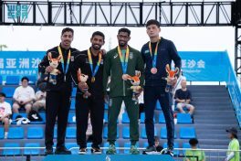 برونزية سعودية في انطلاق دورة الألعاب الآسيوية الشاطئية