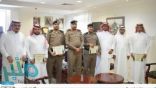 مدير شرطة مكة يٌكرم عدداً من منسوبي شرطة الجموم