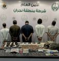 شرطة نجران تقبض على (5) مواطنين لترويجهم مادتي الحشيش والإمفيتامين المخدرتين