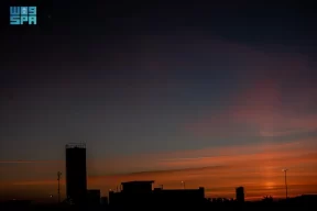 رصد العمود الضوئي في سماء الحدود الشمالية