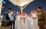 الأمير عبدالعزيز بن سعود يزور موقع مشروع تظليل جبل الرحمة بمشعر عرفات