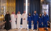 ولي العهد يستقبل رواد الفضاء السعوديين قبل انطلاق رحلتهم إلى الفضاء