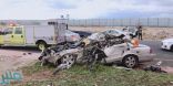 وفاة 7 من أسرة وإصابة 3 آخرين في تصادم مركبتين على طريق الرياض- تندحة