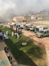 مدني العرضيات يجري فرضية حريق في مستشفى نمرة العام