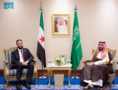 سمو ولي العهد يلتقي رئيس الجمهورية العربية السورية